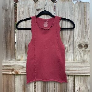 Free People Seamless Ruffle Trim Tank